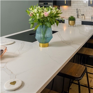 Clacatta 5063 Verona Artificial Quartz Stone Slab Tiles