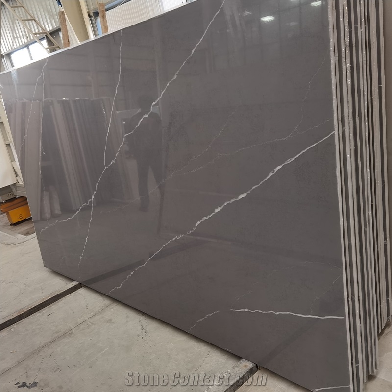Hot Sale Artificial Quartz Polished Black Stone