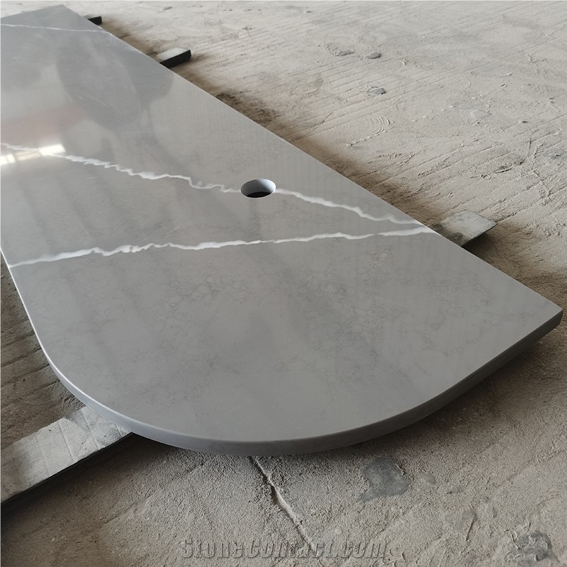 Hot Sale Artificial Quartz Polished Black Stone