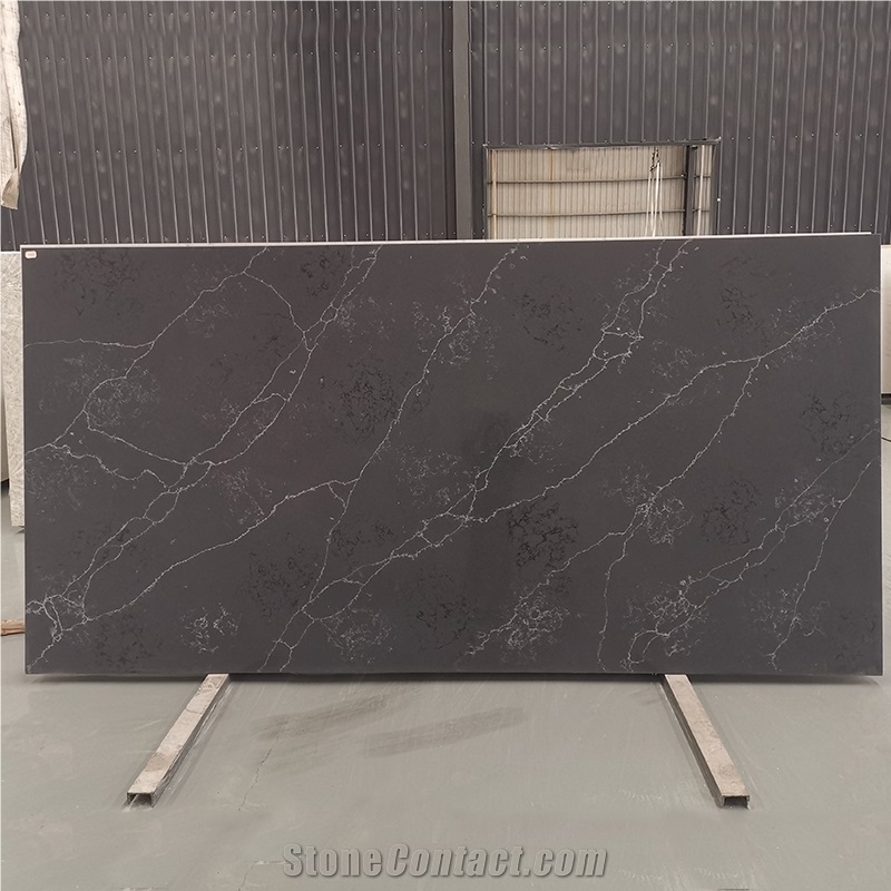 Man Made Stone Artificial Grey Quartz Slab