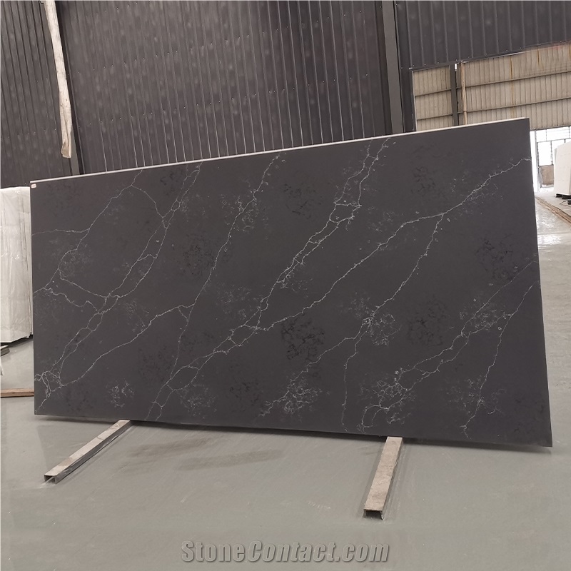 Man Made Stone Artificial Grey Quartz Slab