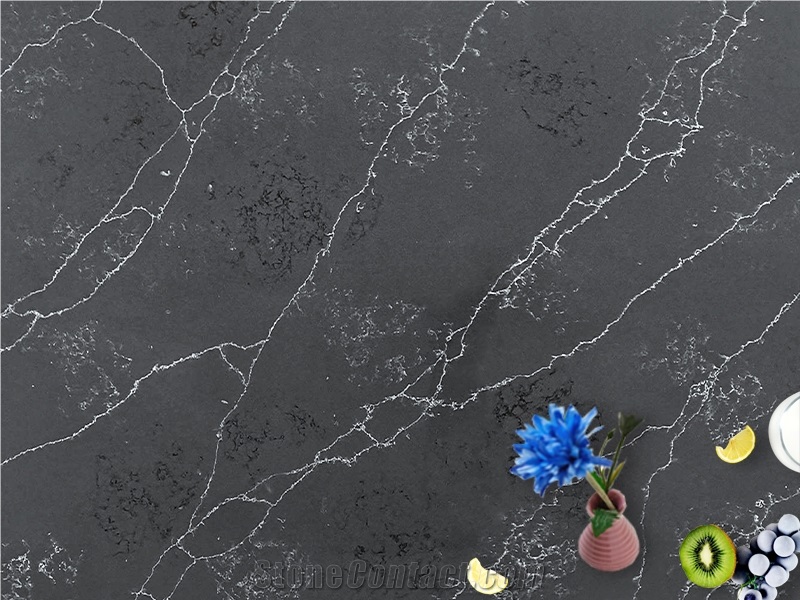 Man Made Stone Artificial Grey Quartz Slab