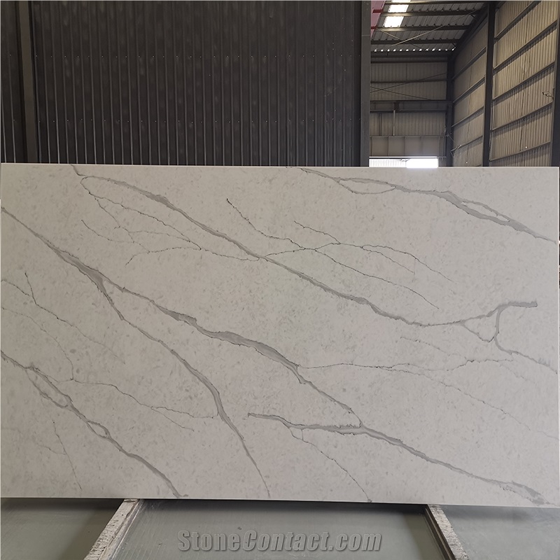 Polished Artificial Quartz Slab For Home Decoration