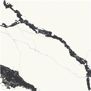 Price Calacatta Prada Artificial Quartz Stone Black Veins