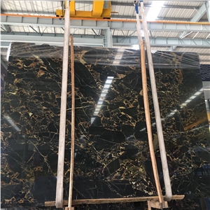 Athens Black Gold Marble Slabs Floor Tiles Countertops