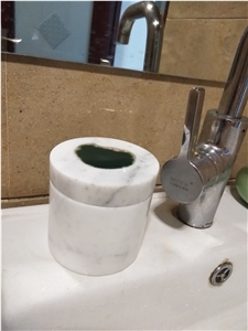 Goldtop Stone OEM/ODM Marble Bath Salt Box