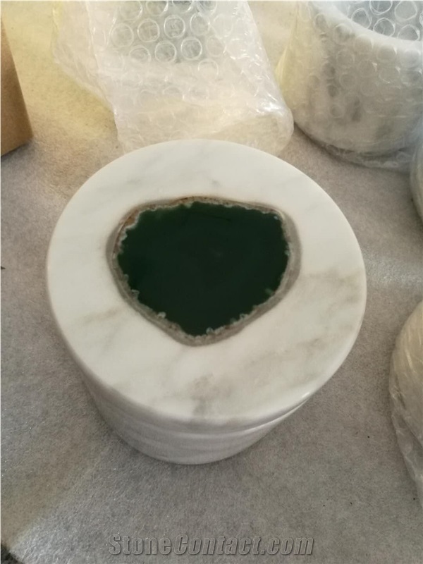 Goldtop Stone OEM/ODM Marble Bath Salt Box