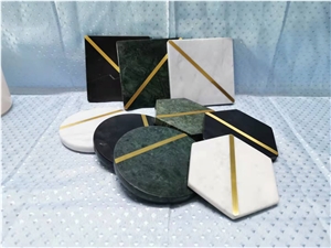 Goldtop Stone OEM/ODM White Mable Coasters