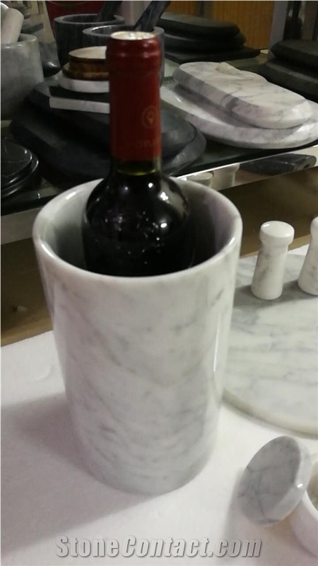 Goldtop Stone OEM/ODM White Marble Red Wine Bottle Container