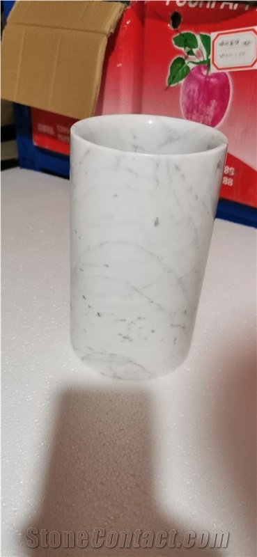 Goldtop Stone OEM/ODM White Marble Red Wine Bottle Container