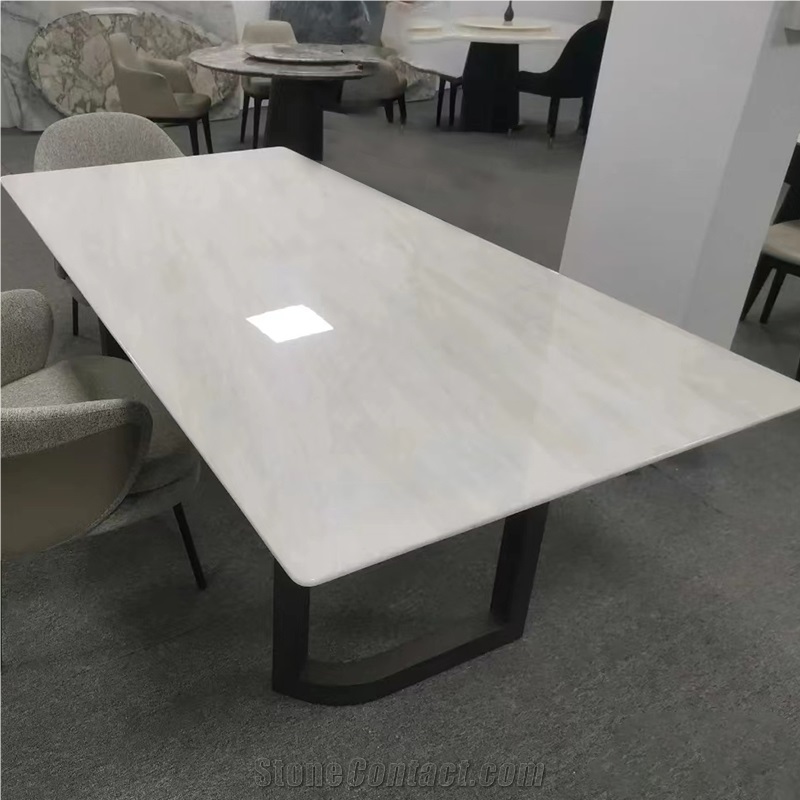 Natural Stone Polished Cary Ice Marble Surface Slab