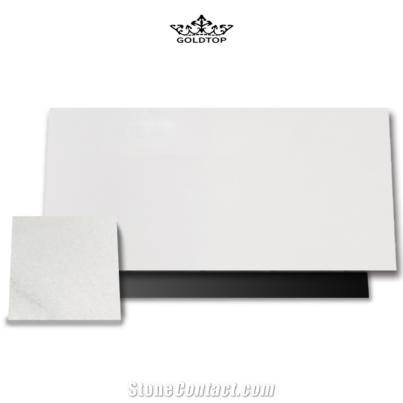 Pure White Crystal Table Natural Marble Slabs