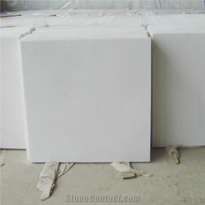 Pure White Crystal Table Natural Marble Slabs