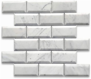 Bathroom Mosaic Carrara White Brick Mosaic Tile