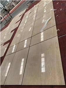 Beige Travetine Tiles Vein Cut Polish Filled  Floor Wall