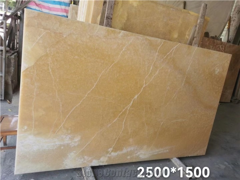 China Honey Onyx  Beige Jade Slab
