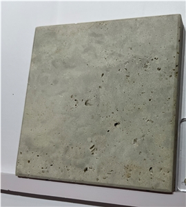 China White Travetine Tile Brushed Cross Cut