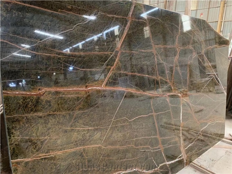 High Quality Rain Forest Green Marble Slab