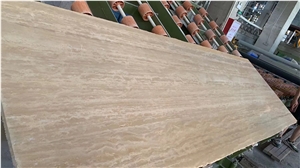 HOT Beige Travetine Slab Polish Filled