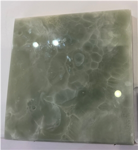 Hot Light Blue White Onyx Jade Wall