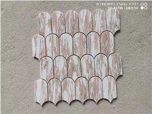 HOT Rosso Norvegian Red Marble Mosaic Tiles