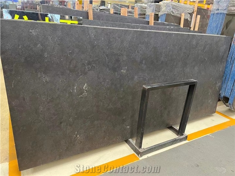 HOTTEST China Blue Limestone Big Slab Silk Finish