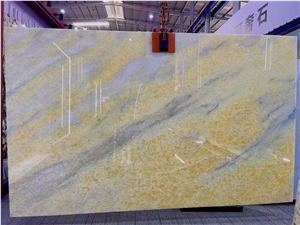 Luxury Yellow Crystal Marble Slab For Wall Luxury Yellow Crystal Marble Slab For Wall
