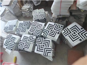 NEW GREEN WHITE MARBLE MOSAIC TILES