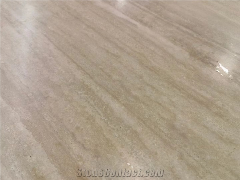 Roman Beige  Hole Travetine Slabs Vein Cut