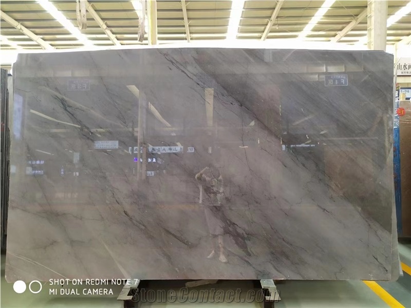 Royal  Light Grey Blue Marble Slab