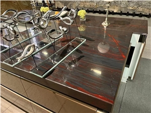 Special Luxury Iron Red Granite Slab For Wall