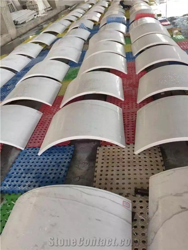 White Marble Column Panels