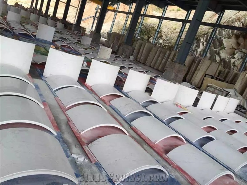 White Marble Column Panels