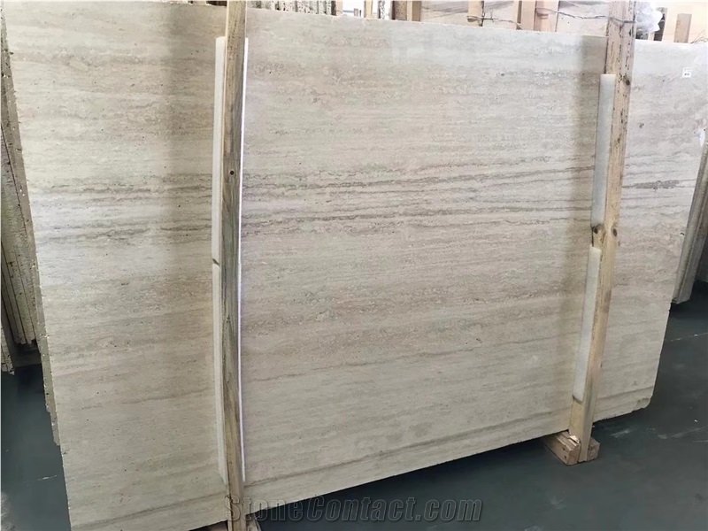 White Travetine Slab