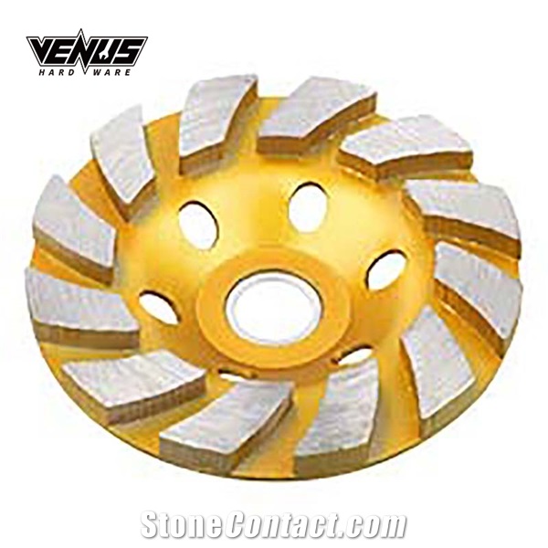 100MM Gold Alloy Floor Abrasive Tools Diamond Grinding Wheel