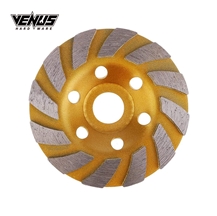 100MM Gold Alloy Floor Abrasive Tools Diamond Grinding Wheel