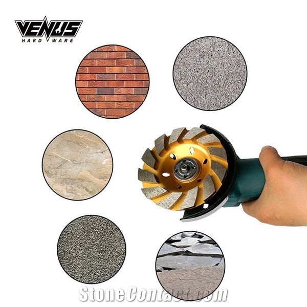 100MM Gold Alloy Floor Abrasive Tools Diamond Grinding Wheel
