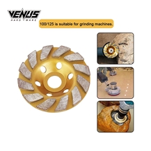 100MM Gold Alloy Floor Abrasive Tools Diamond Grinding Wheel