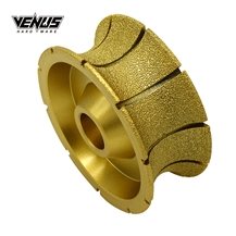 D140MM Round Edge Profiling Brazed Stone Grinding Wheel