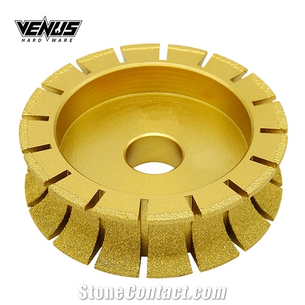 D140MM Round Edge Profiling Brazed Stone Grinding Wheel