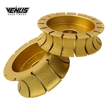 D140MM Round Edge Profiling Brazed Stone Grinding Wheel