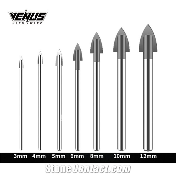 Diamond Hole Opener Alloy Single Tip Glass Drill Bit