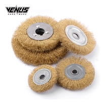 Flat Round Coarse Crimped Steel Wire Wheel Brushes