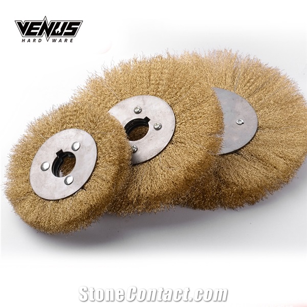 Flat Round Coarse Crimped Steel Wire Wheel Brushes