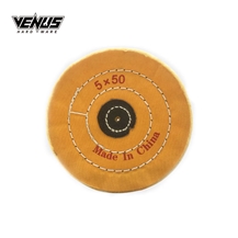 Soft Flannel Yellow And White Cloth Buffing Wheels