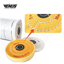 Soft Flannel Yellow And White Cloth Buffing Wheels