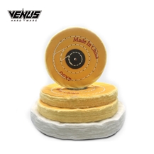 Soft Flannel Yellow And White Cloth Buffing Wheels