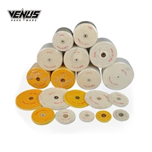 Soft Flannel Yellow And White Cloth Buffing Wheels