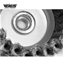 Stainless Steel Wire Side Knotted Up Wheels Cup Brush