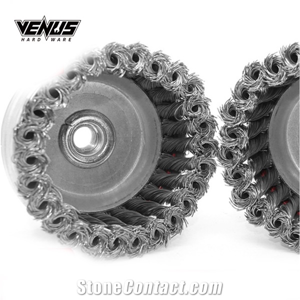 Stainless Steel Wire Side Knotted Up Wheels Cup Brush